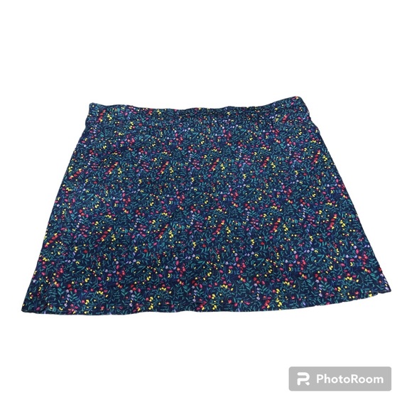 Stretch denim skorts colorful floral pattern lightweight EUC 16R - Picture 2 of 6